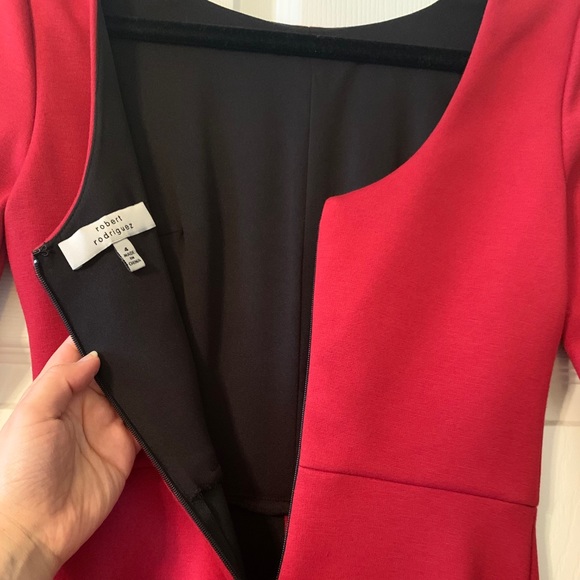 ROBERT RODRIGUEZ Red Bodycon Mini Dress - Picture 4 of 4